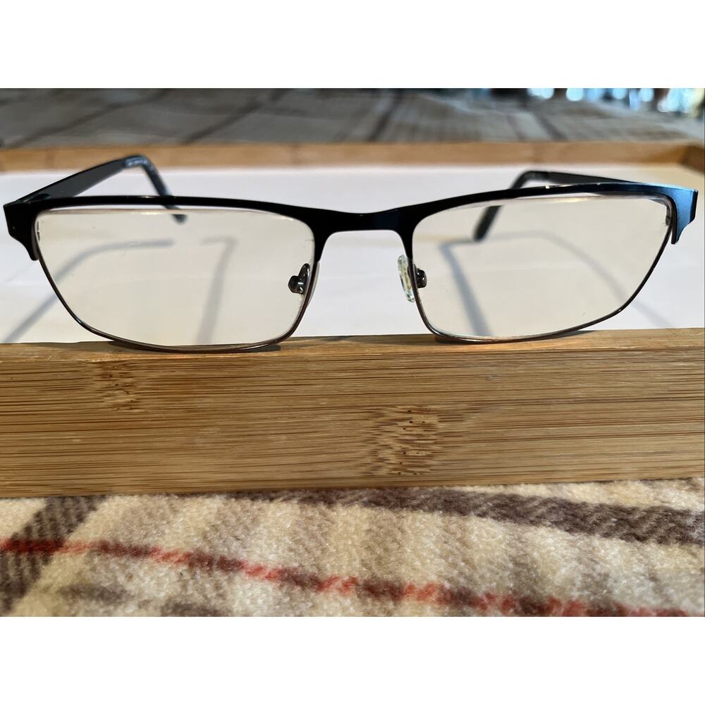 Helium 4301 Eyeglasses Matte Black Rectangular Metal Frames 56-18-145 MBLK